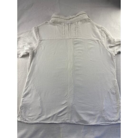 Oh My Gauze! Womens White Button-Up Shirt - L - Picture 4 of 4
